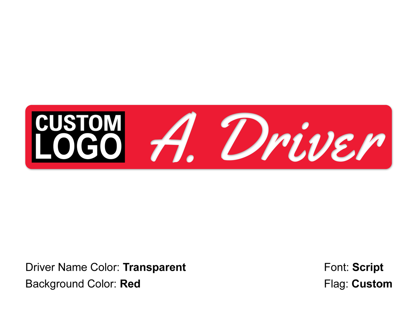 Driver Name Decal