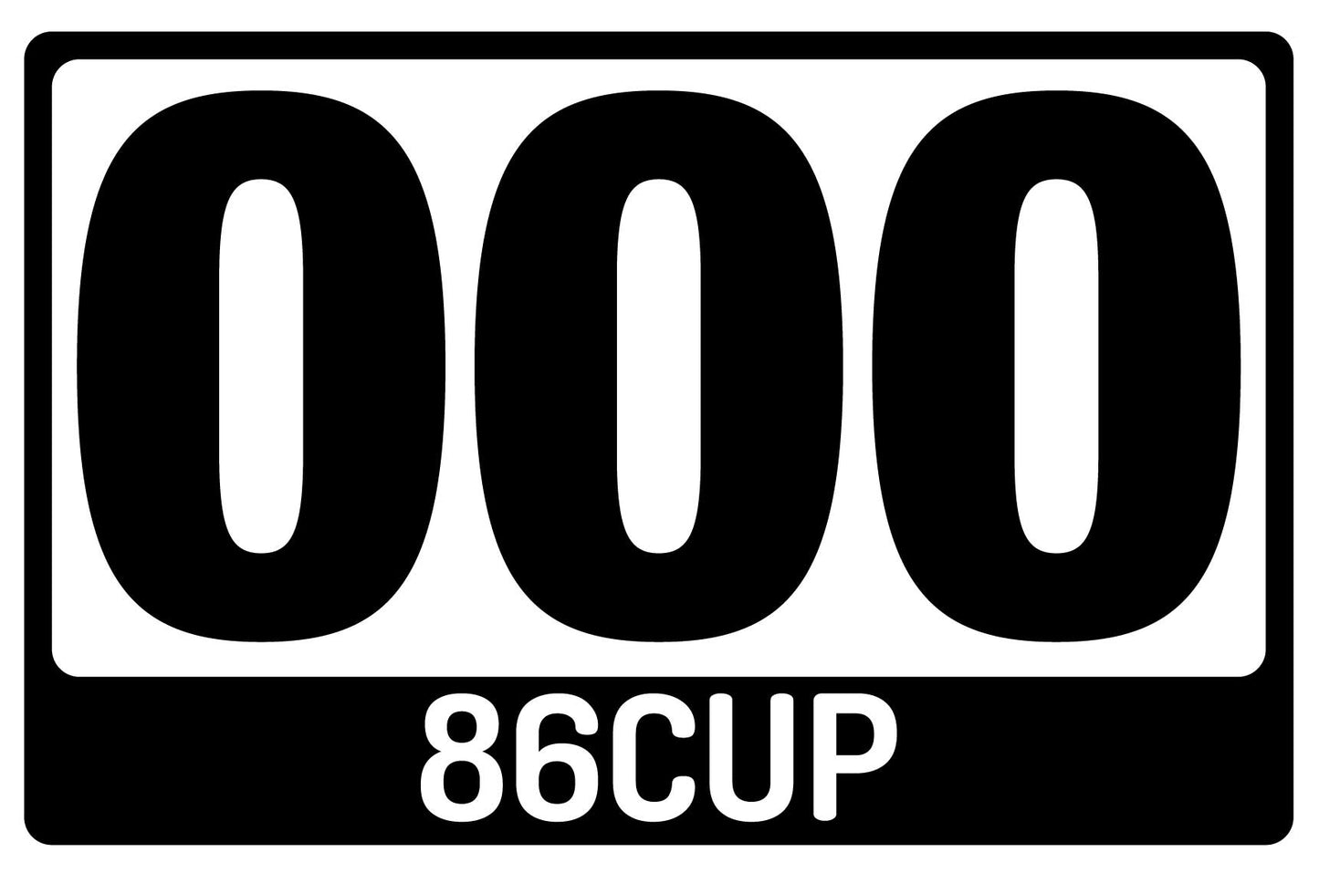86CUP Magnetic Number Plates