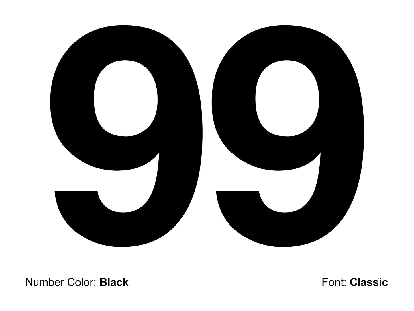 Vinyl Number Decal