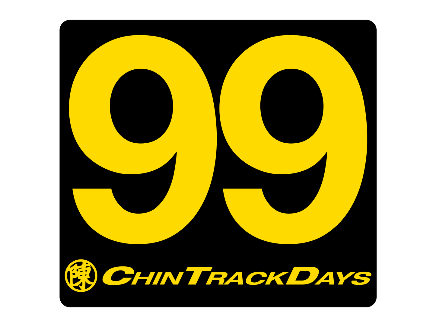 ChinTrackDays Vinyl Number Plates