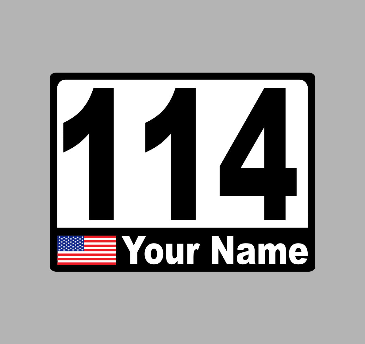 Country Flag Cling Vinyl Number Kit
