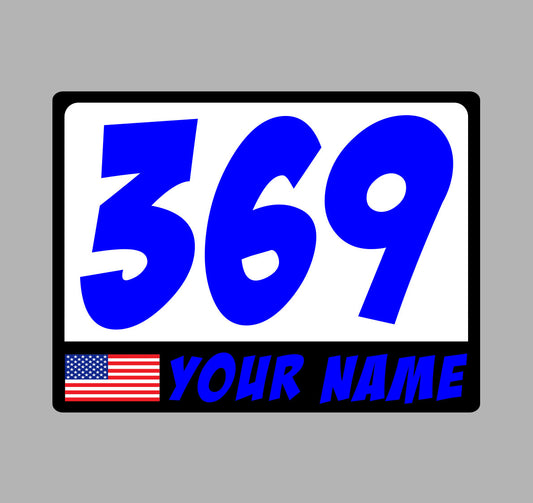 Country Flag Reusable Vinyl Number Kit