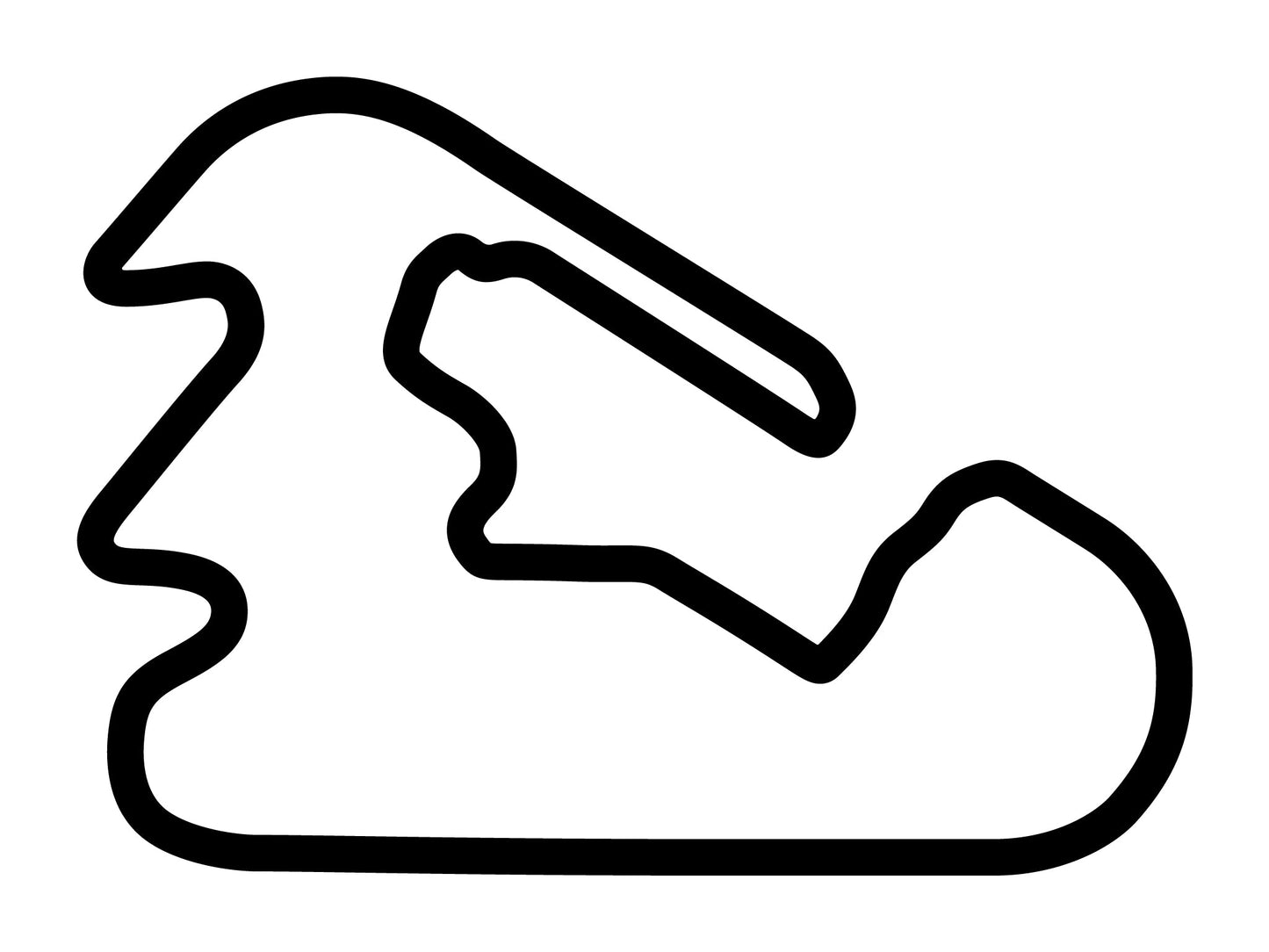 Pocono Int'l Raceway Extra Long Course Decal