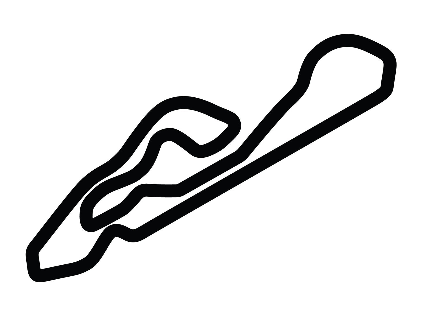 National Corvette Museum Motorsports Park Grand Max Course With Chicane Decal