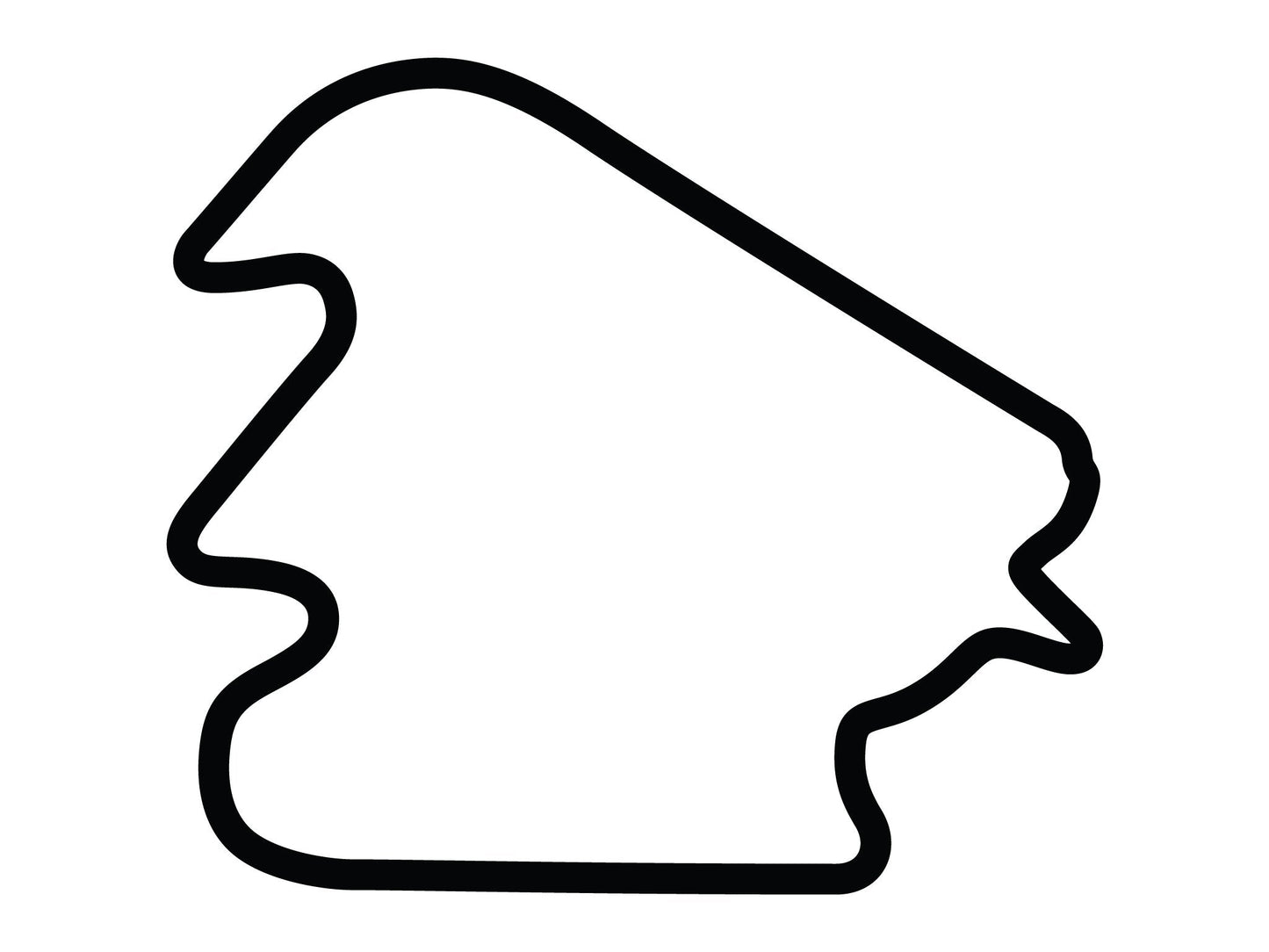 Pocono Int'l Raceway North South Option 4 Course Decal