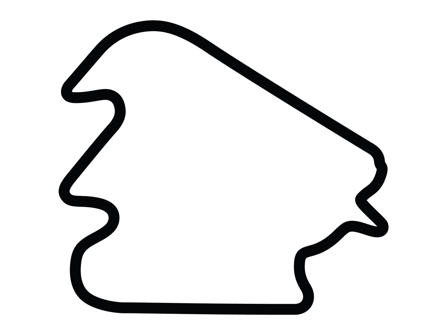 Pocono Int'l Raceway North South Option 4 Course Decal