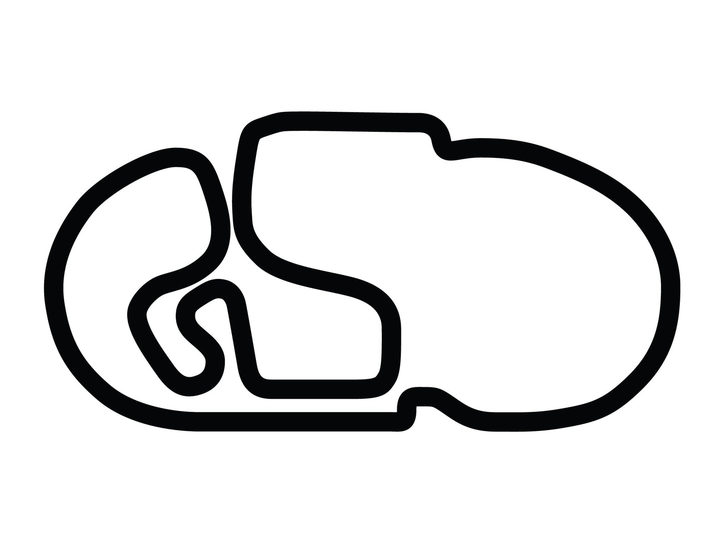 Charlotte Motor Speedway Roval Course Decal with Chicanes