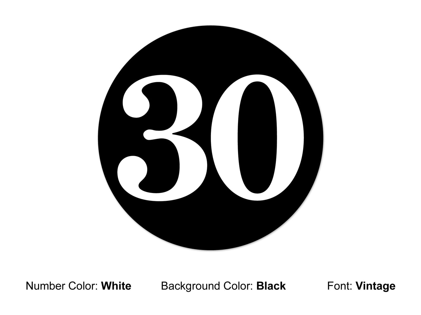 Number Roundel - Standard