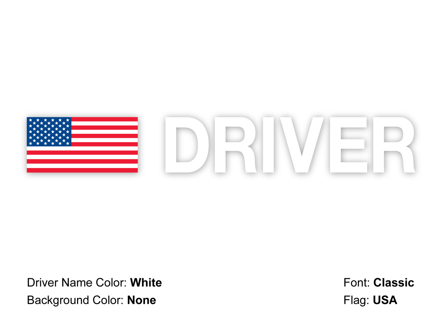 Driver Name Decal